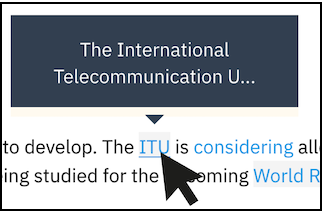 ITU glossary entry